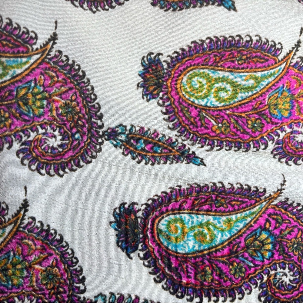 Ett Twa Anthropologie Cream Multicolor Paisley Print Viscose Shorts-A507 - Picture 5 of 7